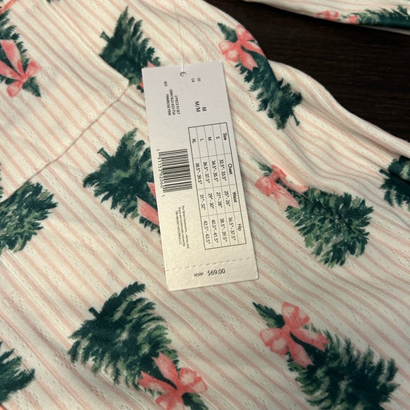 NWT Tahari viral Christmas pajamas adult tree white medium - Picture 3 of 3
